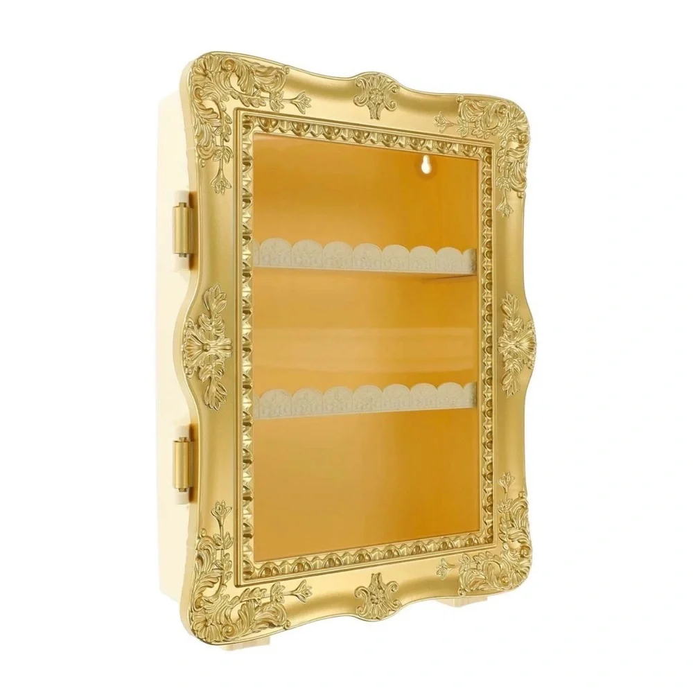 TikTok Viral Room2Room Five Below Gilded Display Shelf Gold Vanity Cabinet - Picture 2 of 16